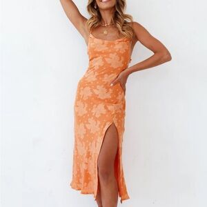 Leora Midi Dress - Orange